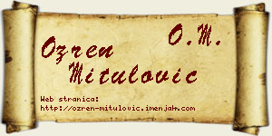 Ozren Mitulović vizit kartica